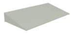 A grey, flat metal roof panel with a triangular side profile, displaying a simple, modern design against a plain white background.
