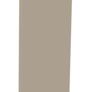 A beige rectangular vertical panel with a slight shadow on its left side against a white background.