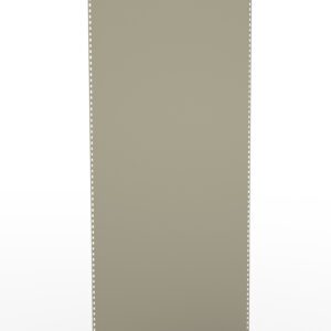 A tall, rectangular beige panel with evenly spaced small holes along the vertical edges, standing upright against a white background.