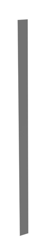 A tall, narrow, gray vertical rectangle on a white background.