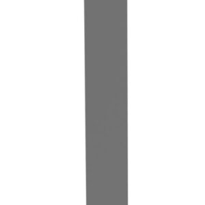 A tall, narrow, gray vertical rectangle on a white background.