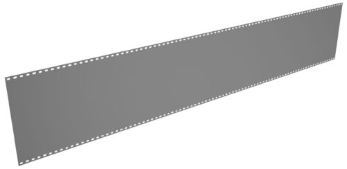 konjt10lfnlim8upxmp8.jpg Blank gray film strip with perforated edges, oriented diagonally.