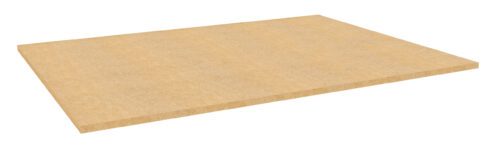 kqytpalumzcpxlpd2fsb.jpg A rectangular piece of medium-density fiberboard (MDF) with a smooth, light brown surface, viewed from a slight angle against a white background.