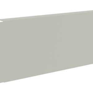 A rectangular, light gray metal panel with a smooth surface, featuring small round holes on one side. The panel is shown at a slight angle, highlighting its simple design and flat edges.
