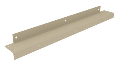A beige metal bracket with a long, flat design and multiple holes for mounting. The bracket has a 90-degree angle on each side, forming a U-shape. It is shown against a white background.