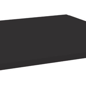 A flat, square black slab or panel with a minimal design. The surface appears smooth and uniform, with slight shading on the left side suggesting a 3D perspective.