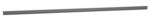 A long, thin, rectangular metal piece with a grooved surface, shown against a white background. Its sleek and uniform design suggests it might be used for structural or construction purposes.