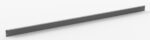 Long, slender metal beam with a series of small, evenly spaced holes along its length, laying horizontally on a light gray surface. It has a dark gray color and appears to be clean and unused.