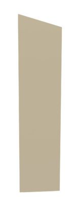 A tall, rectangular panel stands upright on a white background. The panel is light beige, with a smooth surface and slightly angled top edge.