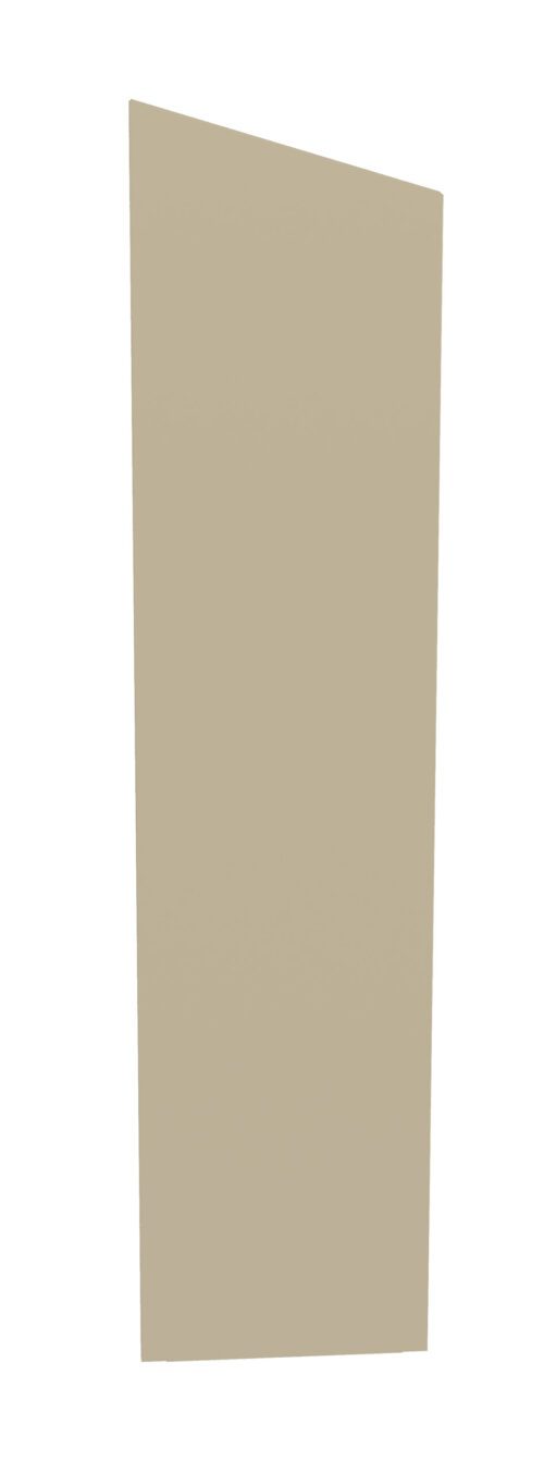 A tall, rectangular panel stands upright on a white background. The panel is light beige, with a smooth surface and slightly angled top edge.