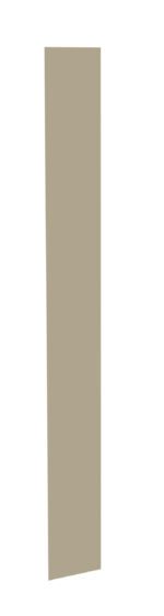 A tall, narrow vertical rectangle with a solid beige color. The shape is positioned against a plain white background.