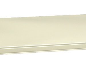 A rectangular, beige shelf is shown against a white background. The shelf has a smooth surface and straight edges, designed for horizontal installation, likely for use in storage or as part of a shelving unit.
