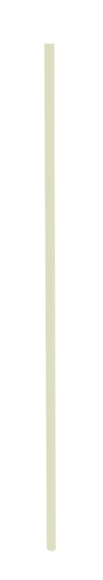 A single, vertical, light beige colored pole on a white background. The pole is thin and straight.