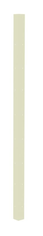 A tall, narrow, light green column with a V-shaped cross-section and evenly spaced small holes along its length, set against a plain white background.