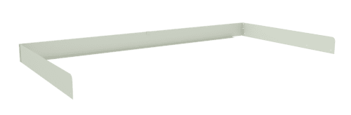 Metal bracket with three sides forming a U-shape, lying flat on a white background. The bracket has several holes for mounting, with the longer side at the back and two shorter sides extending forward.