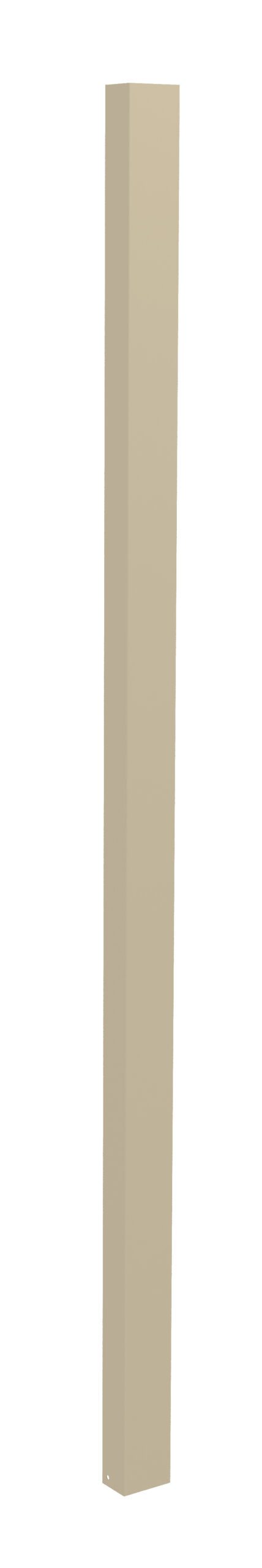 lthscct2opuu9clb52nd.jpg A tall, rectangular beige post with a smooth surface. It has a simple, minimalist design and stands vertically against a white background.