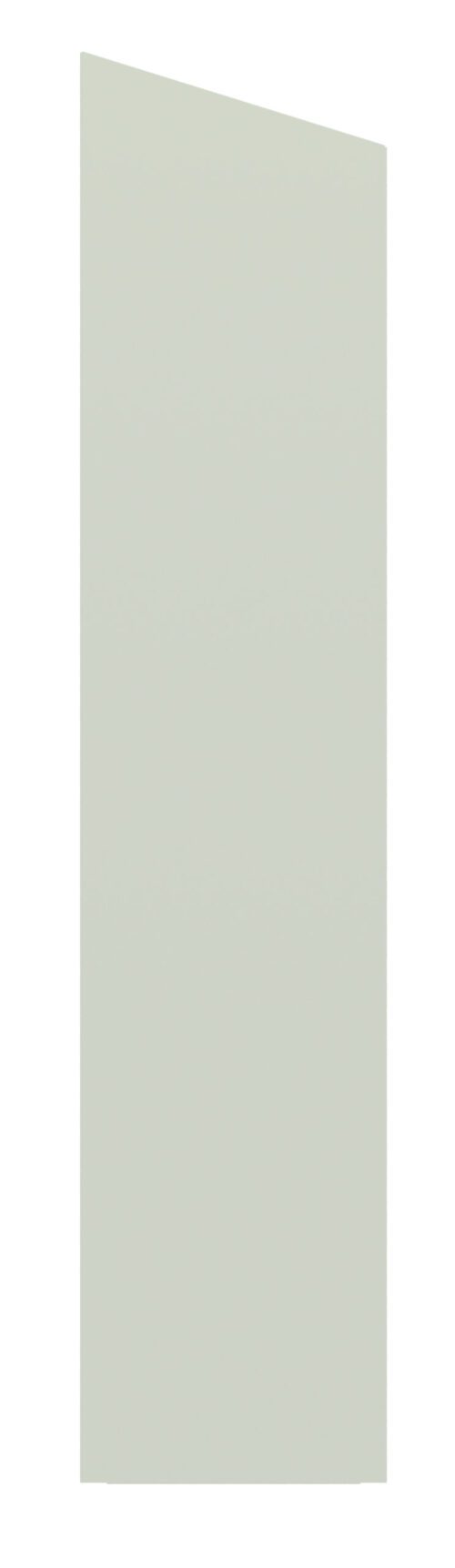 A tall, rectangular, light gray panel with a slight diagonal cut at the top. The texture appears smooth, and the overall design is minimalist, possibly intended for interior use, such as a door or wall panel.