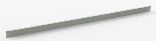 Long, rectangular metal bar with evenly spaced holes along its length, resting on a white background.