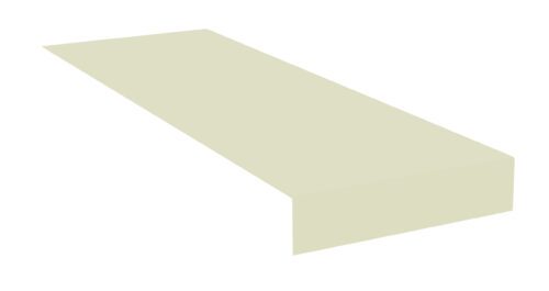 Illustration of a simple, elongated rectangular 3D object with a beige color. The rectangle has a flat top surface and two visible sides, creating a perspective that suggests depth and dimension.