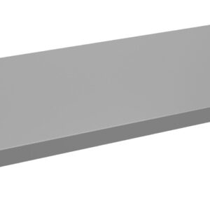A rectangular metal panel with a flat surface and small holes near the corners. It has flanged edges on two opposing sides. The panel appears to be a neutral gray color.