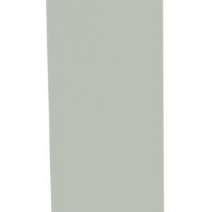 A tall, narrow, vertical rectangular panel with a muted green color, standing upright against a white background.
