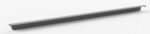 A long, thin metallic piece with a slight curve, likely a structural or decorative component, is displayed against a plain white background.