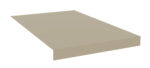 A digital rendering of a flat, rectangular slab with an extended edge on one side, against a white background. The slab is beige and appears to be made of a material like wood or laminate.