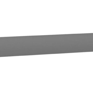 A long, cylindrical gray tube on a white background.
