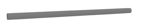 A long, cylindrical gray tube on a white background.