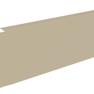 A beige rectangular metal panel with mounting holes on each end, designed for use in construction or architectural applications. The panel is shown at an angle, highlighting its smooth surface and rectangular shape.