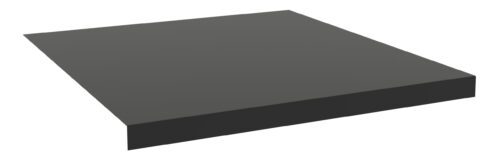 mjj9vdga9zjfql7noyol.jpg A simple, flat, dark grey rectangular slab or sheet displayed against a plain white background, with a slight shadow giving it a three-dimensional appearance.