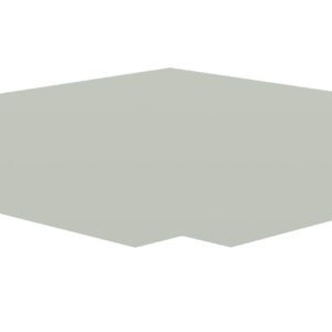A flat, square, light gray panel with an interlocking edge design is shown on a white background. The panel appears to be made of a solid material and is suspended at a slight angle.