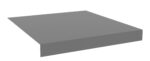 A 3D-rendered image of a simple, rectangular gray slab with sharp edges, placed on a white background. The slab appears thick and solid, with its longer side facing the viewer.