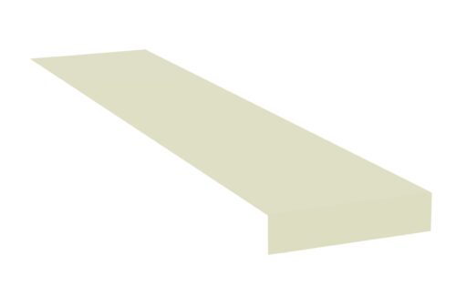 mnyprrwikyw7ove2w598.jpg A 3D rendering of a long, rectangular beige beam or bar shown at an angle against a white background.