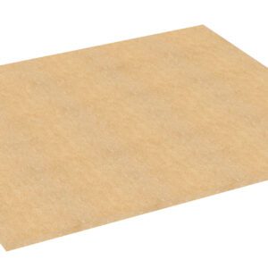 A flat, square piece of medium-density fiberboard (MDF) with a smooth, light brown surface, viewed from a slightly elevated angle.