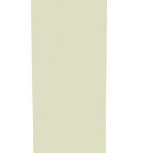 A tall, rectangular, light beige panel or board is standing upright against a plain white background.