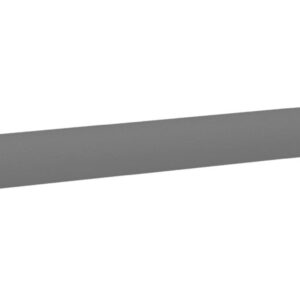 A long, cylindrical gray rod is shown on a white background, extending diagonally across the image from the top left to the bottom right.