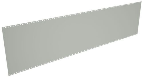 mwn3kegcqn8vfchm9tfk.jpg A long, rectangular piece of gray punched tape with evenly spaced holes along the top and bottom edges, extending diagonally across the image on a white background.