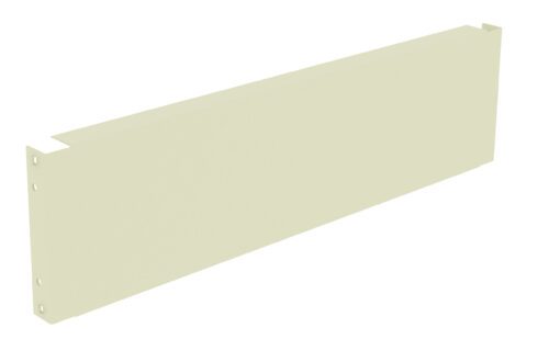 A beige, rectangular metal panel with a smooth surface and mounting holes on one side, designed for vertical installation or attachment. The panel has a slightly angled perspective.