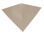 A single, plain, unmarked brown paper cone displayed against a white background.