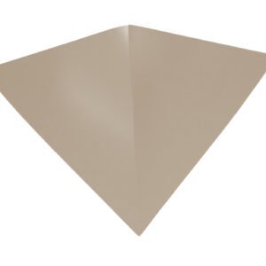 A single, plain, unmarked brown paper cone displayed against a white background.