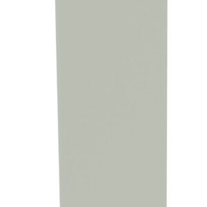A tall, rectangular, muted green panel with a smooth surface, standing vertically against a plain white background.