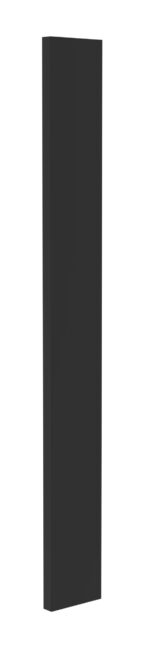 A tall, narrow black rectangular panel with a minimalistic design, shown against a plain white background.