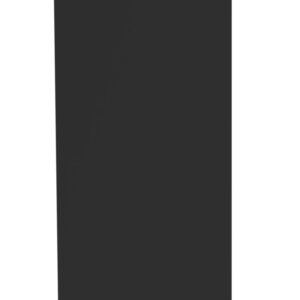 A dark, vertical rectangle shape is centered against a white background, creating a stark contrast between the black shape and the surrounding area.