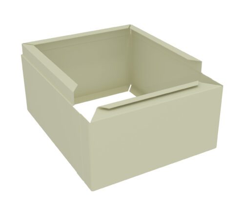 ns0ydihalmutasgastpg.jpg A 3D-rendered, beige, open-top box viewed from an angle, showing its square shape and folded flaps on the sides.