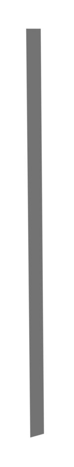 A long, narrow vertical gray rectangle on a white background.