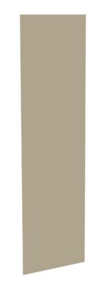 A vertical, rectangular panel with a smooth surface in a muted beige color, displayed against a plain background. The panel’s edges are sharp, giving it a sleek and modern appearance.