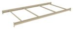 Rectangular metal framework with a beige finish, featuring three evenly spaced crossbars. The structure is flat and typically used for shelving or support purposes.