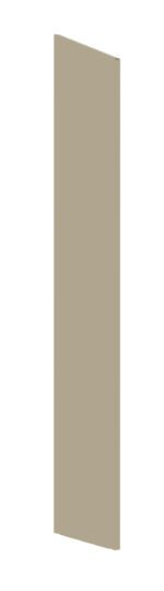 A tall, narrow, rectangular panel with a beige color. The panel appears solid and smooth, standing vertically against a white background.