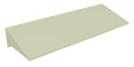Beige, rectangular 3D object resembling a simple ramp or wedge with a flat top and tapering sides. The object is set against a plain white background.